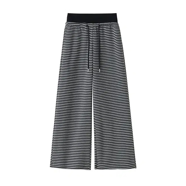 莫代尔 高腰百褶宽松垂感慵懒阔腿裤休闲裤 女款