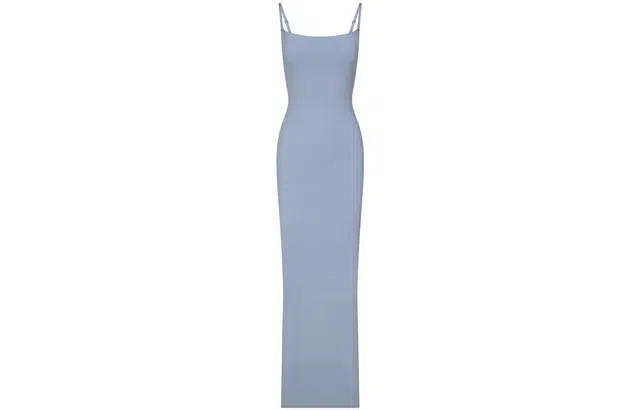 SKIMS FITS EVERYBODY LONG SLIP DRESS SLATE