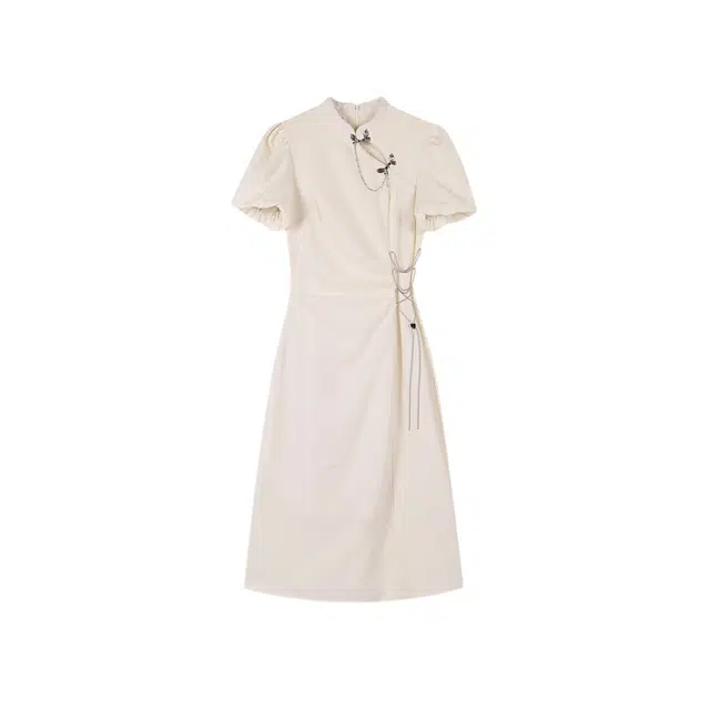 木清清 改良旗袍裙子国风新中式短袖连衣裙 女款