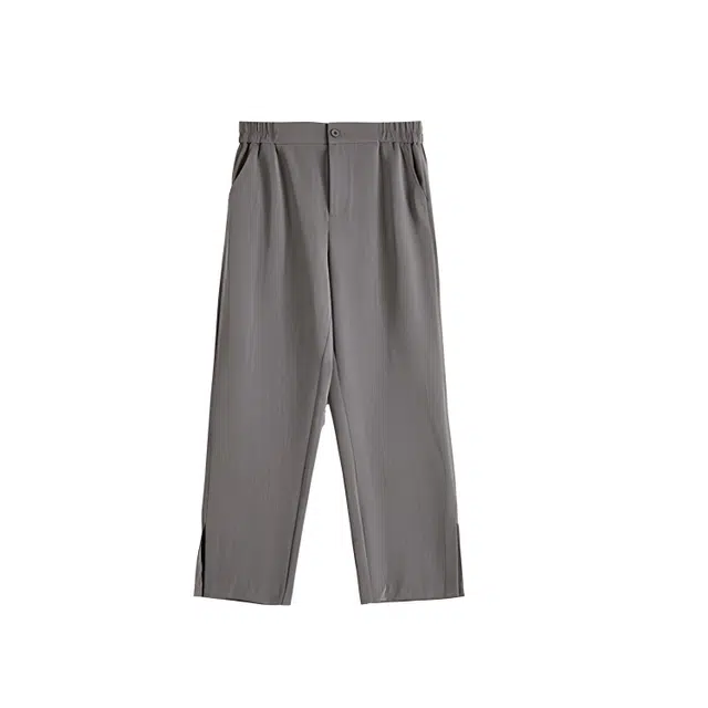 潞优野 薄款通勤小个子舒适百搭休闲裤 女款 灰色