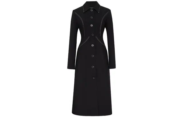 美洋 收腰长袖连衣裙 女款 黑色