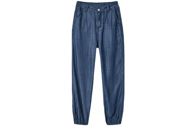 【dme】 薄款宽松束脚牛仔裤 女款 深牛仔蓝