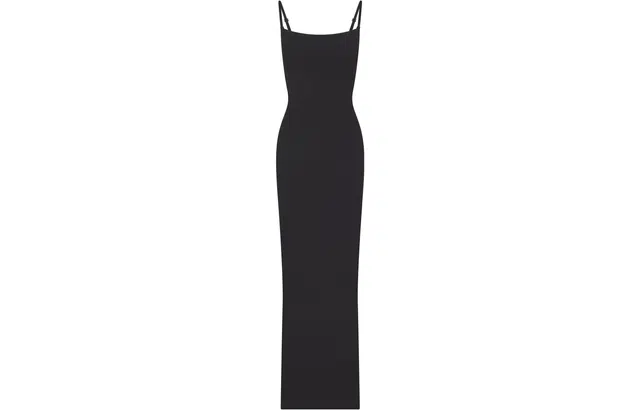 skims FITS EVERYBODY LONG SLIP DRESS ONYX