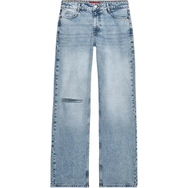 ZARA Z1975 Low Waist Flared Jeans Mid Blue