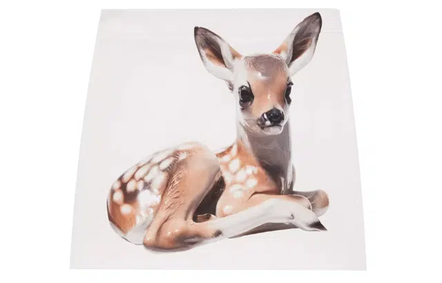 Burberry Animal Print Denim Skirt White