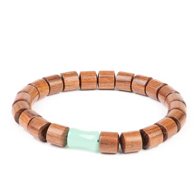 三檀小舍 招财转运旺事业国风国潮新中式复古单圈佛珠好运平安喜乐小众百搭高级轻奢木作文玩 花梨木 手串 男女同款情侣款