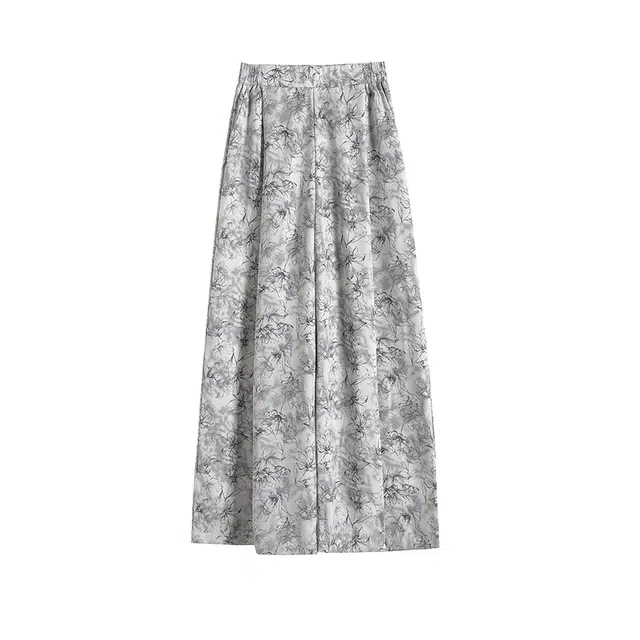 思蓓儿 简约时尚通勤休闲裤 女款 白底花