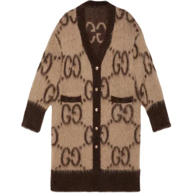 Gucci GG Mohair Wool Long Cardigan