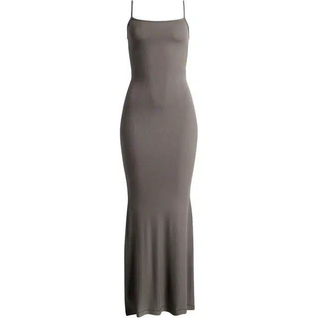 SKIMS Soft Lounge Long Slipdress Gunmetal
