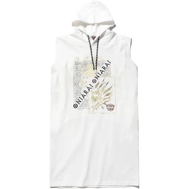 鬼洗 时尚休闲印花无袖连衣裙 女款