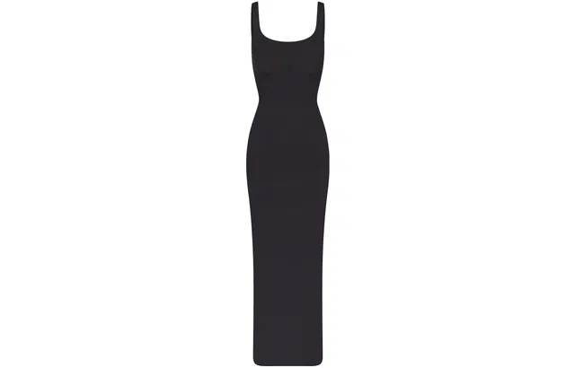 skims SKIMS BODY TANK LONG DRESS ONYX