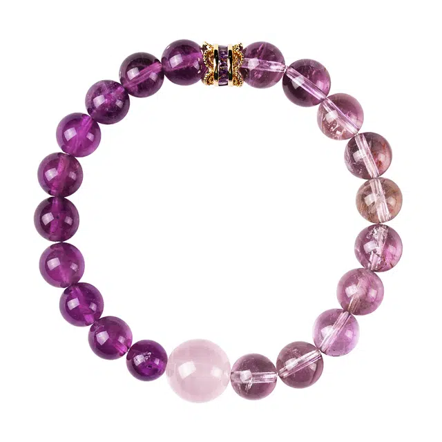 【前程似锦 鹏程万里】 芳缘小傅 九紫离火紫气东来金榜题名国潮小众转运佛珠串珠 时来运能量磁场气质百搭 礼盒装#好运 紫水晶 手串 女款