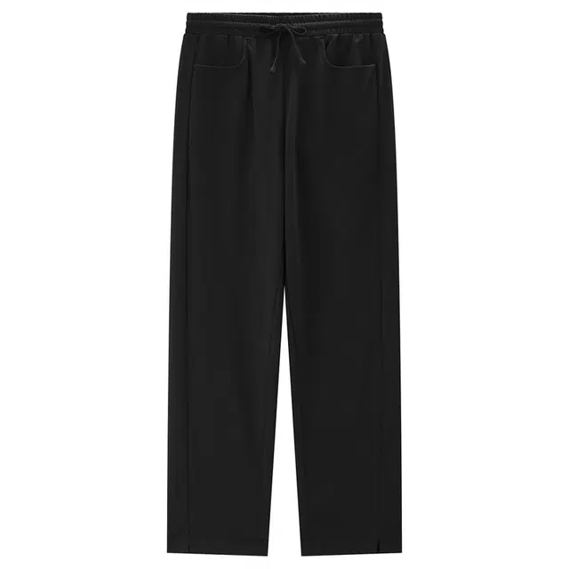 佐丹奴 纯棉双面布裤脚开叉松紧腰针织运动裤 女款