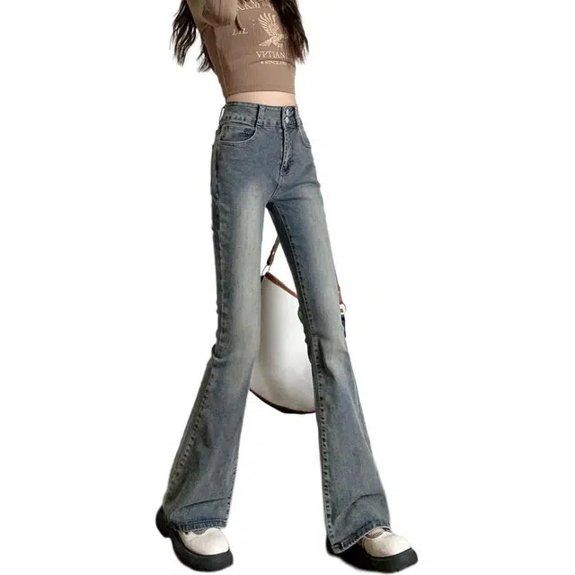 怪力萝莉 休闲简约百搭时尚牛仔裤 女款
