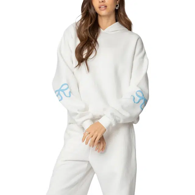 edikted Bonney Bow Detail Hoodie