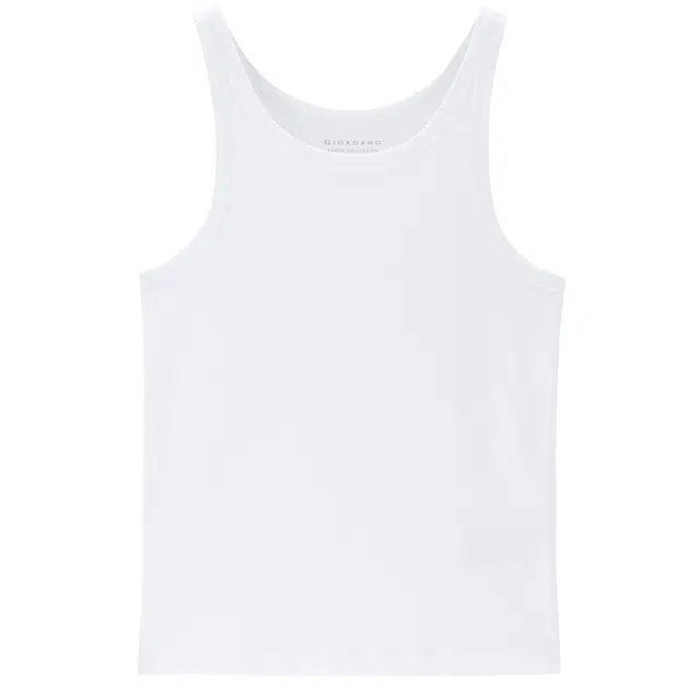 佐丹奴 韩国款纯棉纯色圆领修身针织背心 女款