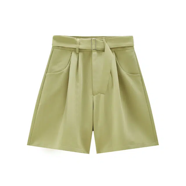 佐丹奴 弹力中腰纯色时尚舒适休闲短裤 女款