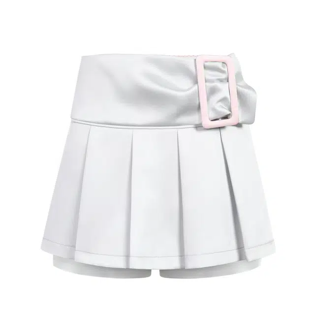 Three Quarters Slim Fit Mid Waist Silver Shorts