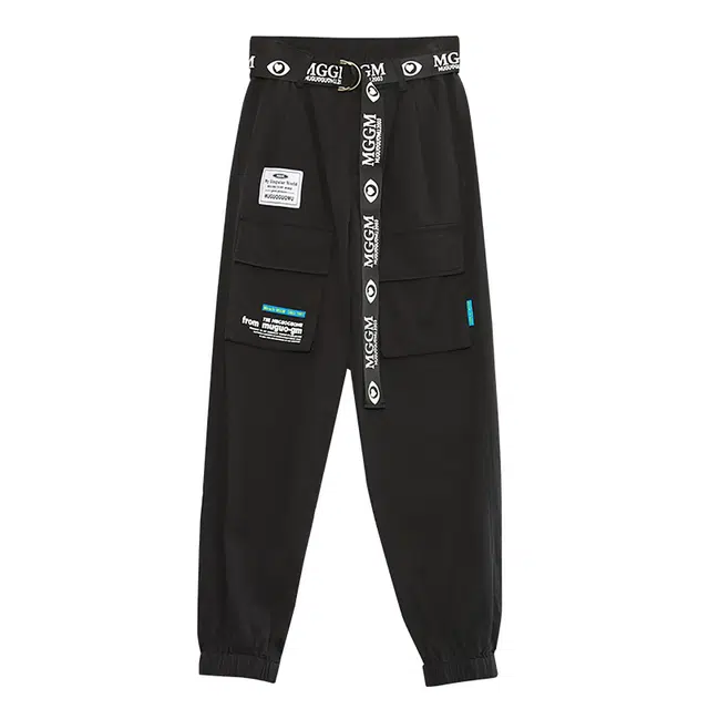 木果果木 宽松束脚拼接设计感工装裤 女款