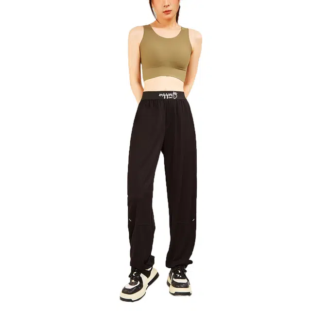 木果果木 春 简约束脚裤女松紧宽松针织运动裤 女款