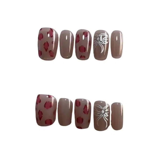 计轩 猫眼闪钻高级感  穿戴甲 短圆短款粉色晕染 法式