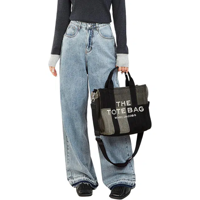 木果果木 春秋 阔腿裤高腰宽松牛仔裤 女款 浅蓝