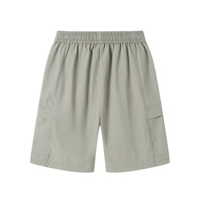 美式冰丝速干极简纯色运动通勤宽松百搭凉感潮牌高街复古痞帅个性直筒时尚户外机能工装五分裤休闲短裤 男女同款