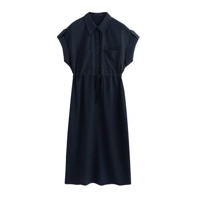 初语 时尚舒适百搭短袖连衣裙 女款