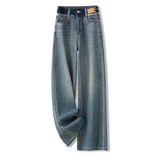 潞优野 宽松舒适休闲牛仔裤 女款 蓝色