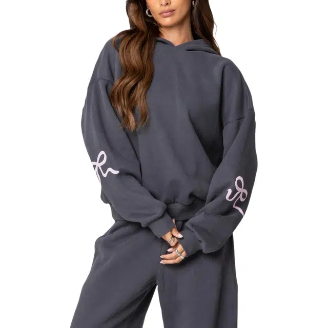 edikted Bonney Bow Detail Hoodie