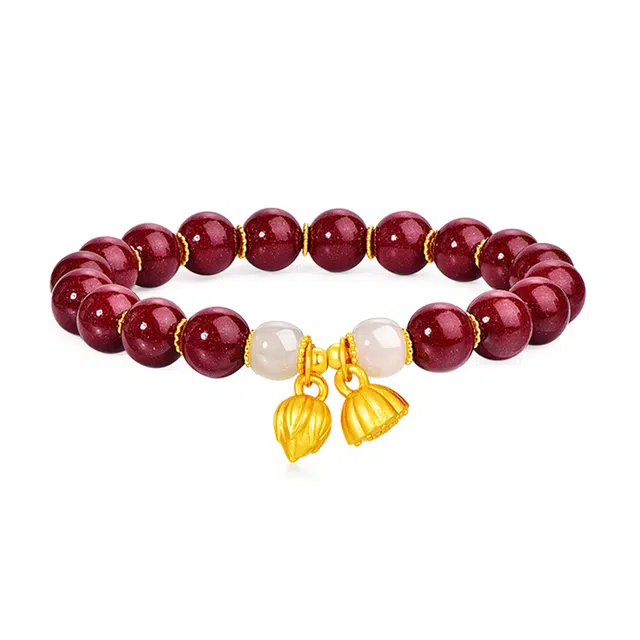 金六福吉祥 诸事顺遂 福运链绵 新中式国风紫金砂高品质莲蓬清欢造型设计#好运再造辰砂 朱砂 手串 男女同款情侣款