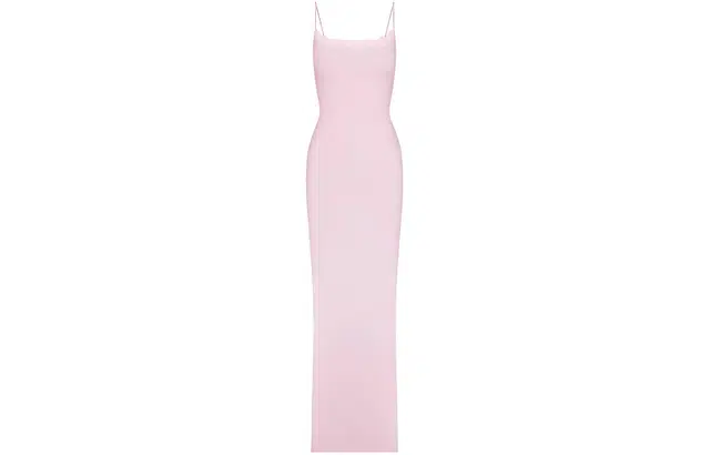SKIMS FITS EVERYBODY LACE LONG SLIP DRESS CHERRY BLOSSOM TONAL