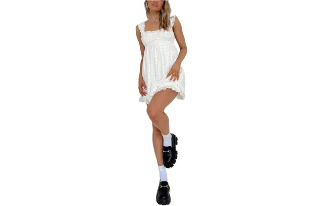 PRINCESS POLLY CARLITA MINI DRESS White