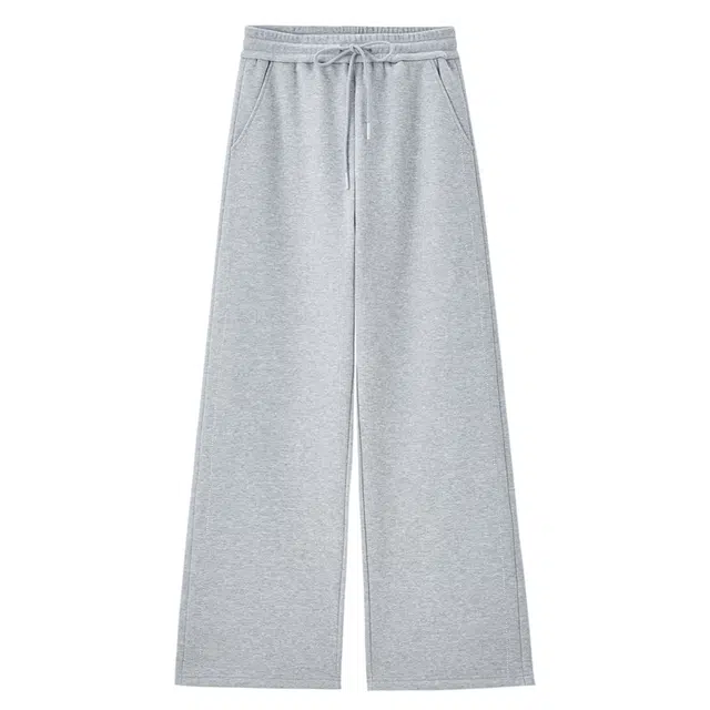 佐丹奴 宽松高级感百搭时尚针织运动裤 女款 浅花灰