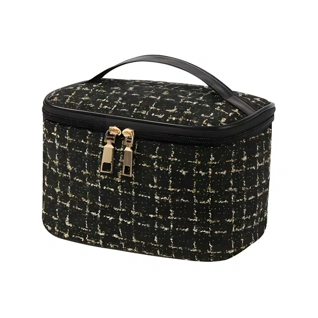 艾情草之恋 小香风手提化妆包 大容量收纳 现代简约