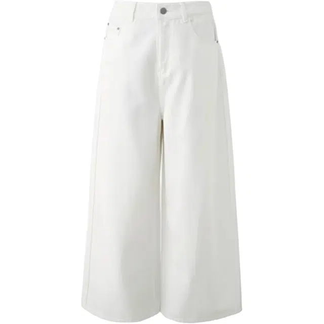 娅丽达 宽松水洗阔腿牛仔裤 女款