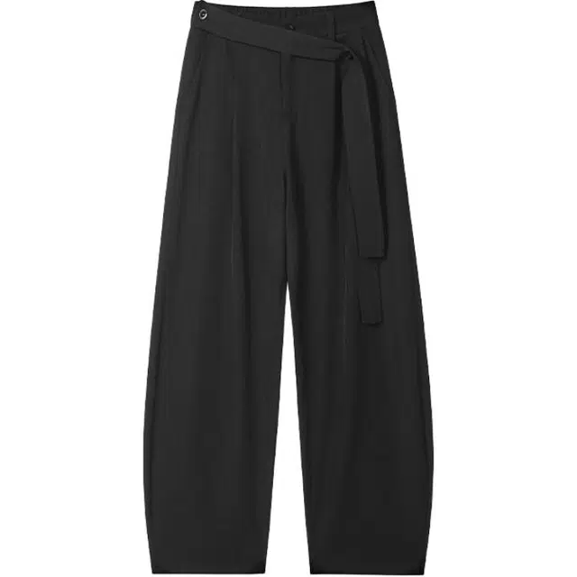 欧路得 复古飘带设计感弯刀西裤春季潮牌垂感褶皱长裤休闲裤 男女同款