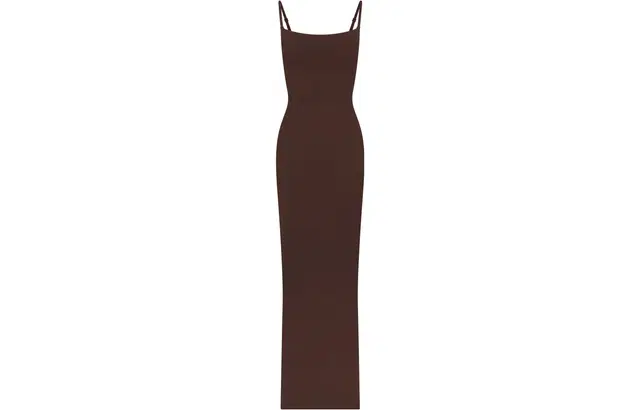 skims FITS EVERYBODY LONG SLIP DRESS COCOA