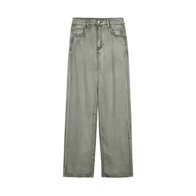 麓蔓蒂 美式复古潮流做旧水洗渐变拖地休闲高街垂感牛仔裤 女款