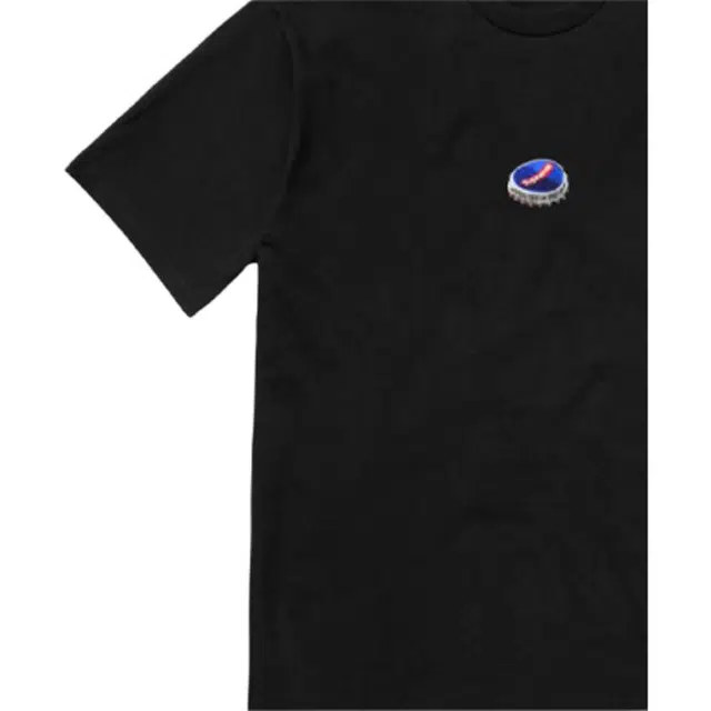 Supreme FW18 Bottle Cap Tee Black LogoT
