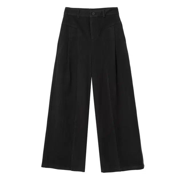 法文箱子 简约阔腿宽松西装裤 女款 黑色