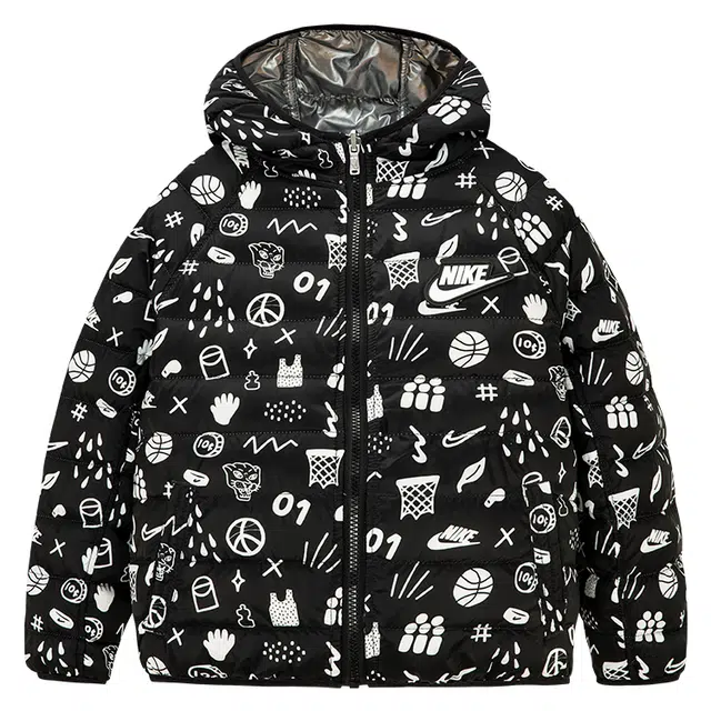 Nike Kids Reversible Down Jacket Black