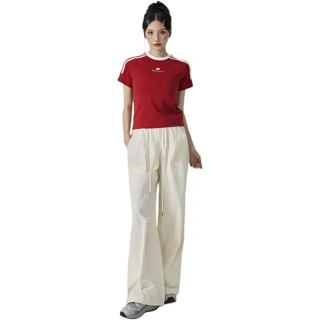 哒头下雨不愁 美式工装裤潮牌宽松抽绳阔腿运动长裤子休闲裤 女款