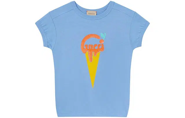Gucci Kids Ice Cream Print Tee Blue