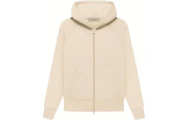 Fear of God Essentials Kids Fullzip Hoodie Eggshell