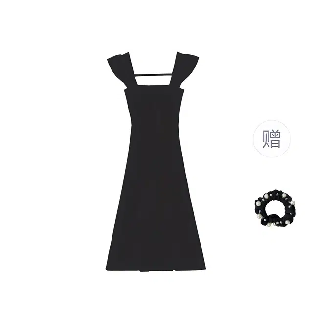 雾闪闪 时尚优雅气质百搭无袖连衣裙 女款