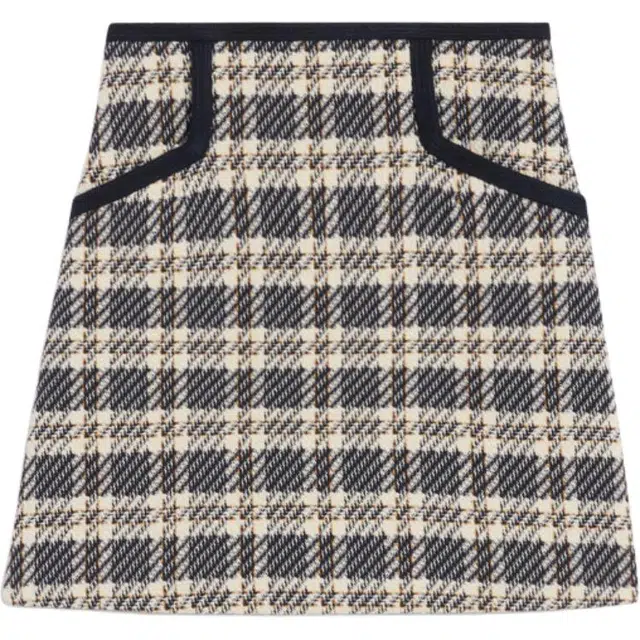 Sandro Plaid Skirt