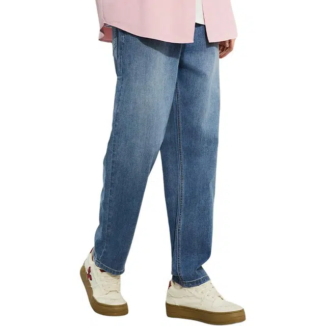 三福 凉感中腰长裤牛仔裤 男款