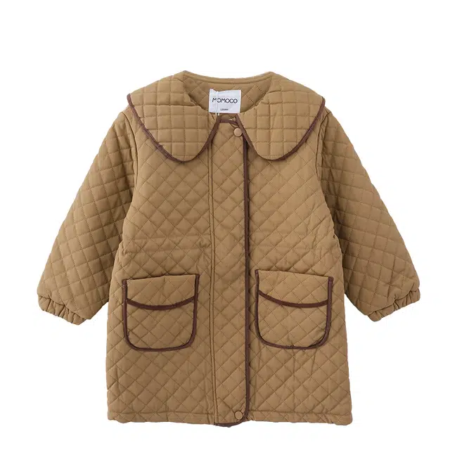 玛米玛卡 简约休闲翻领夹克外套 卡其青少年