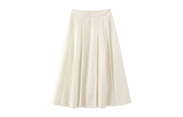 花栗鼠小姐 丝绒纯色新中式高腰半身休闲长裙 女款